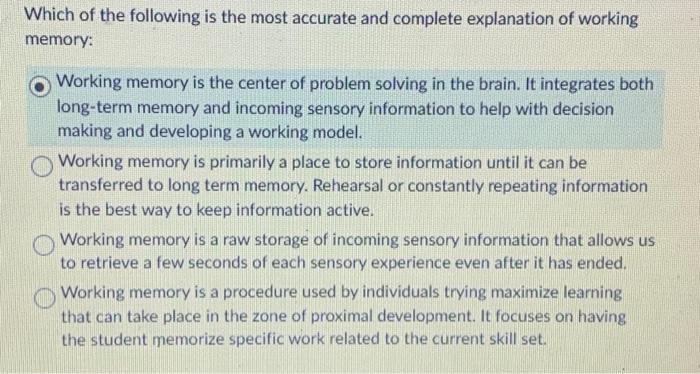 Solved Which of the following is the most accurate and | Chegg.com