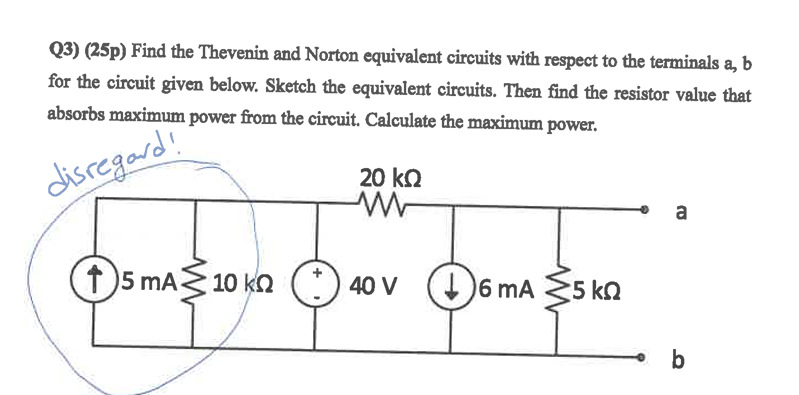 Solved Q P Find The Thevenin And Norton Equivalent