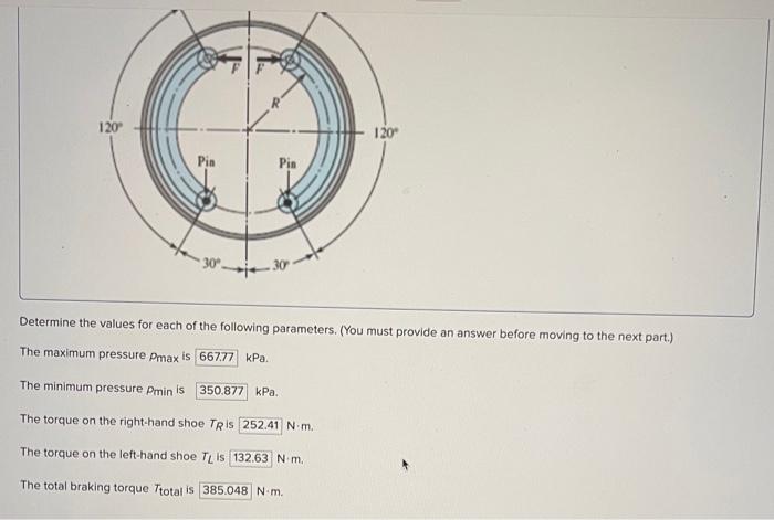 Solved The figure shows an internal rim-type brake having an | Chegg.com