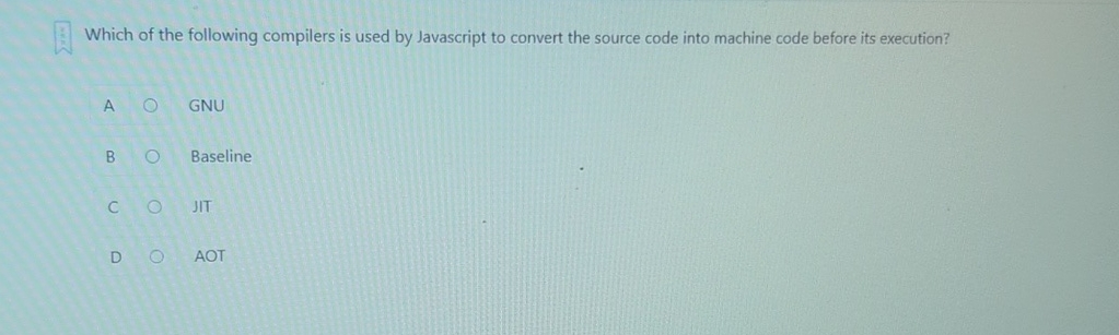 Solved Which of the following compilers is used by | Chegg.com