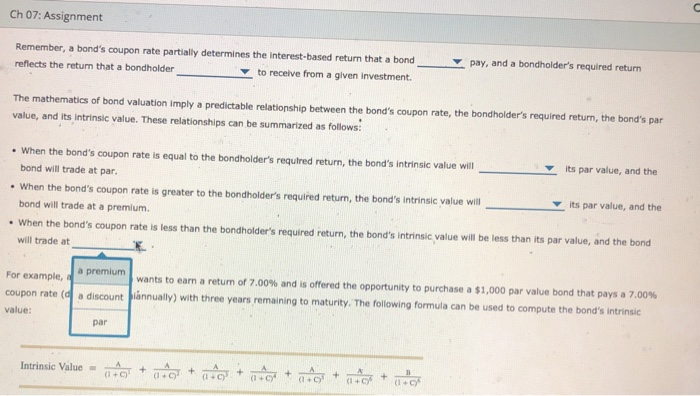 Solved 4. Bond valuation The process of bond valuation is | Chegg.com