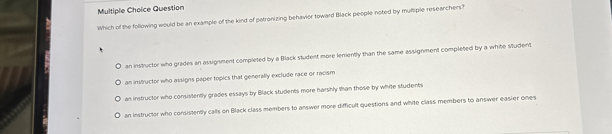 Solved Multiple Choice QuestionWhich of the following would | Chegg.com
