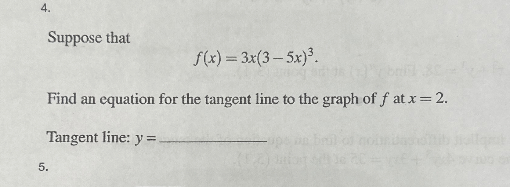 Solved Suppose Thatf X 3x 3 5x 3find An Equation For The