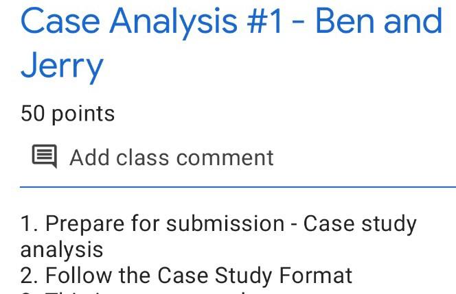 ben and jerry's case study questions