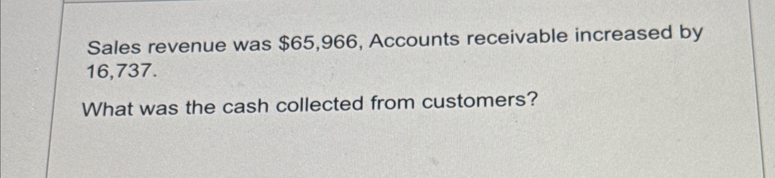 Solved Sales revenue was 65,966, ﻿Accounts receivable