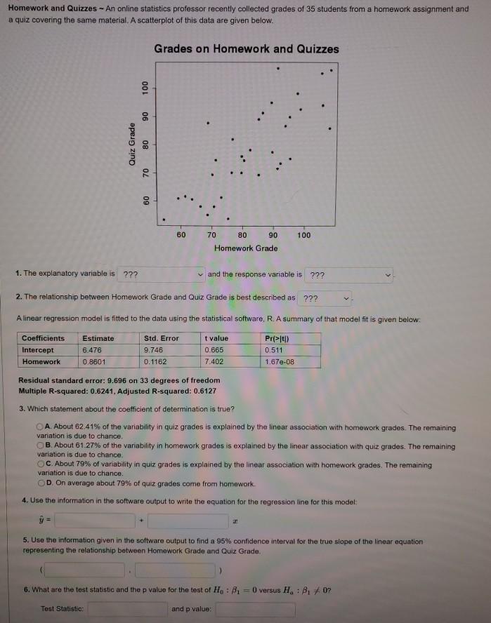 Solved Homework and Quizzes - An online statistics professor | Chegg.com