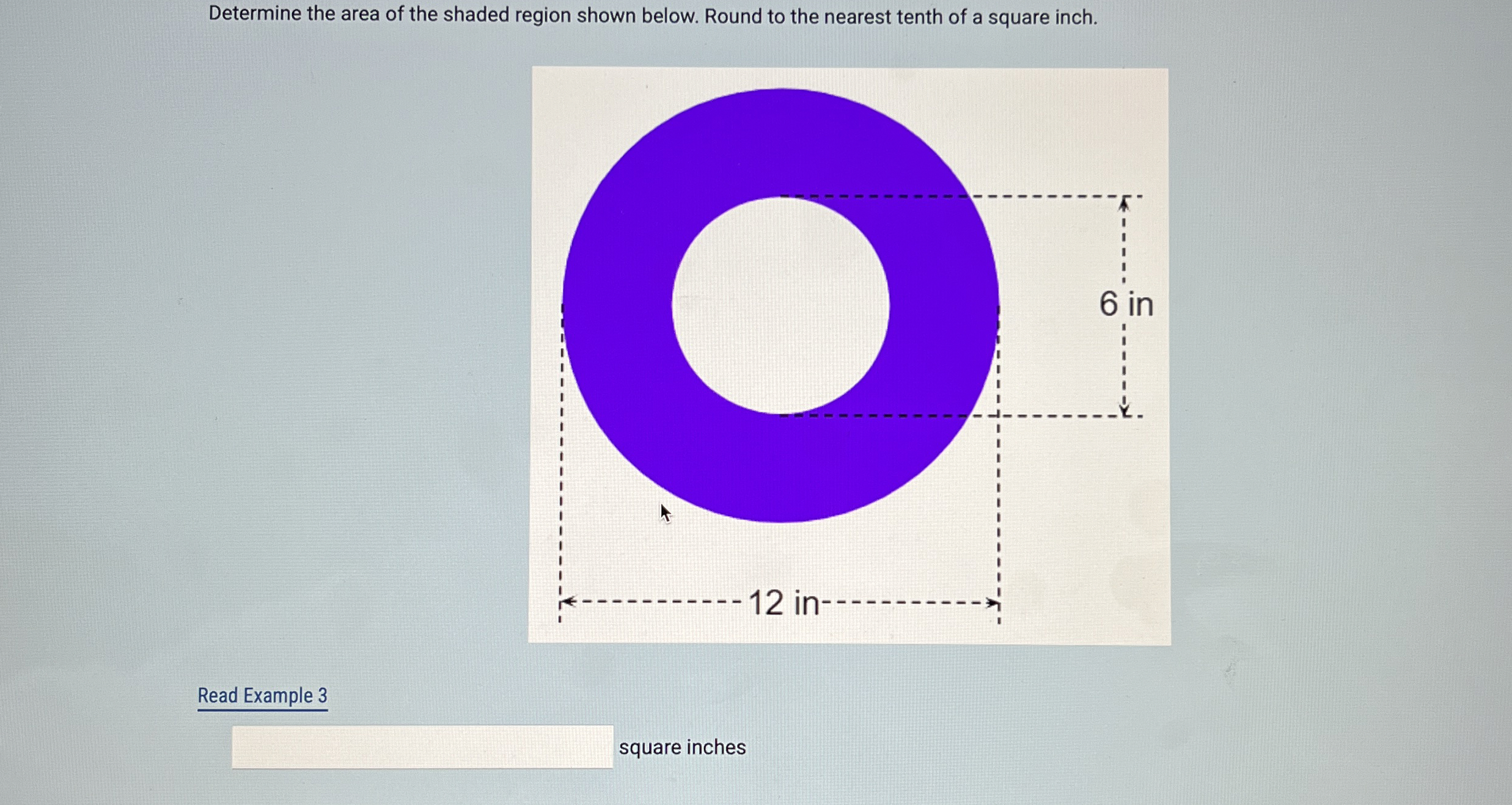 Solved Determine the area of the shaded region shown below. | Chegg.com