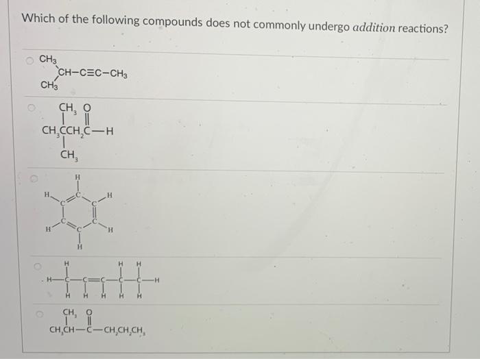 Solved Which of the following compounds does not commonly | Chegg.com
