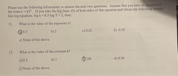 Solved Please use the following information to answer the | Chegg.com