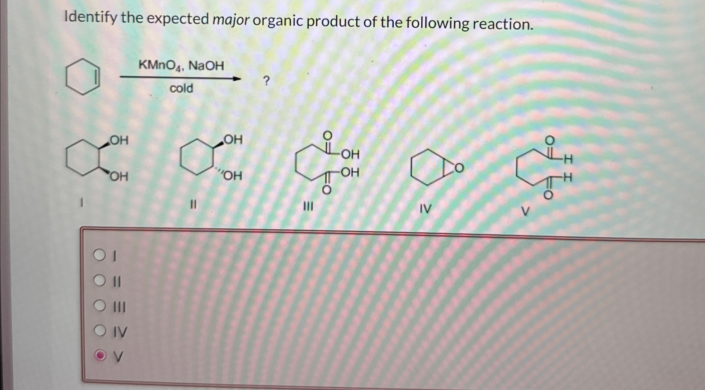 Solved Identify the expected major organic product of the | Chegg.com
