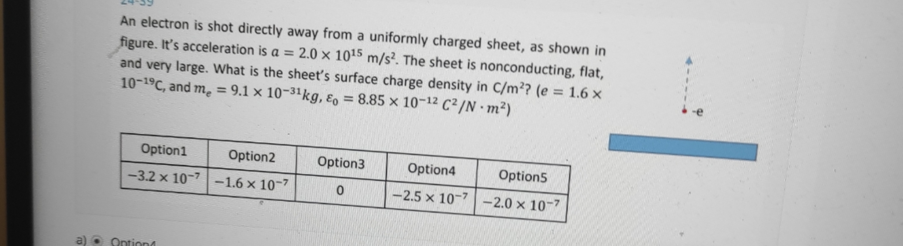 Solved An electron is shot directly away from a uniformly | Chegg.com