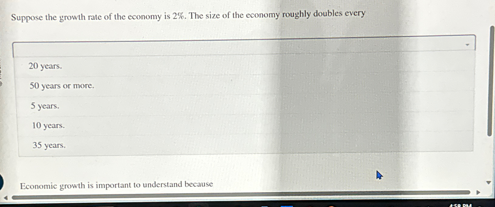 Solved Suppose the growth rate of the economy is 2%. ﻿The | Chegg.com