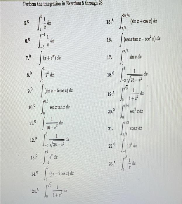 6.8 integration of transcendental functions homework answer key