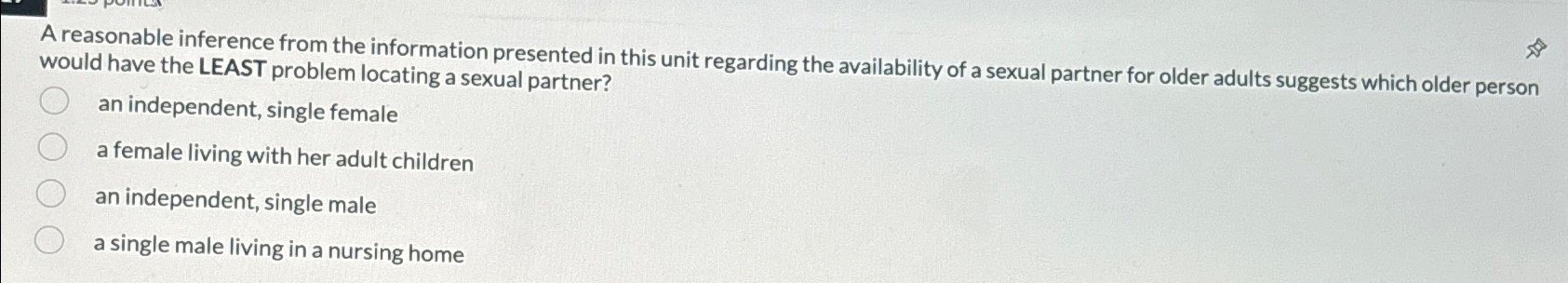 Solved A reasonable inference from the information presented | Chegg.com
