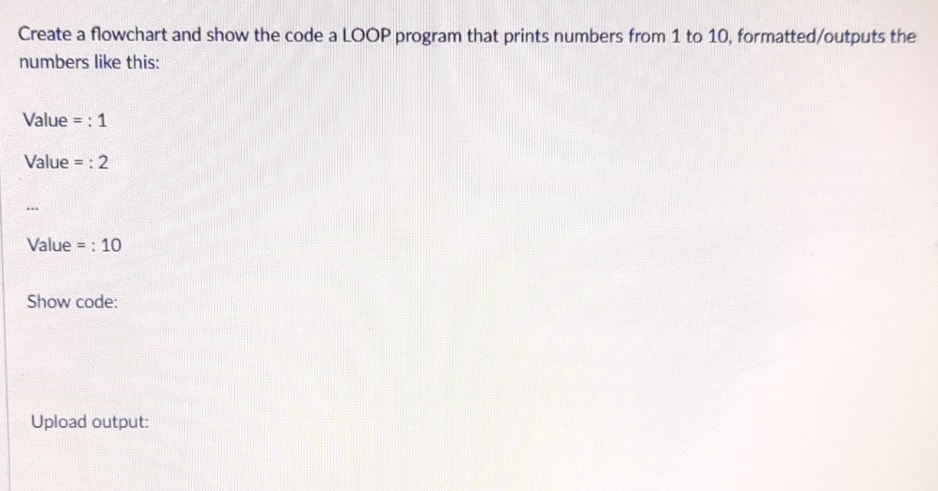 Create a flowchart and show the code a LOOP program | Chegg.com