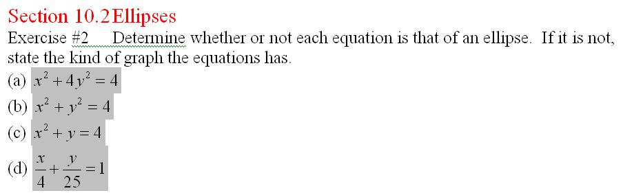 Solved Determine whether or not each equation is that of an | Chegg.com