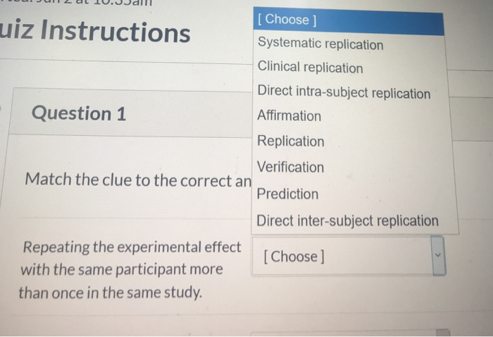Solved uiz Instructions [Choose ] Systematic replication | Chegg.com