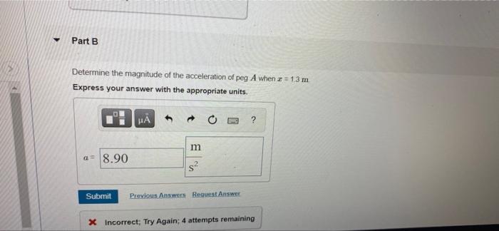 Solved Part A Pegs A And B Are Restricted To Move In The | Chegg.com