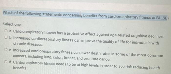 Solved Which Of The Following Statements Concerning Benefits | Chegg.com