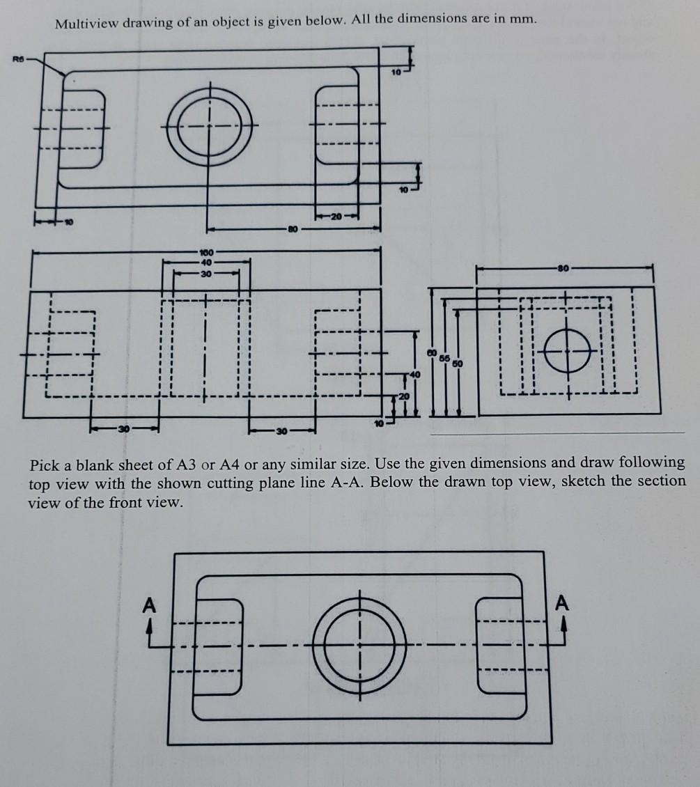 solved-multiview-drawing-of-an-object-is-given-below-all-chegg