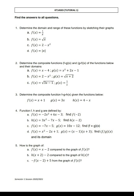 Solved Kt Tutorial 1 Find The Answers To All Quest Chegg Com