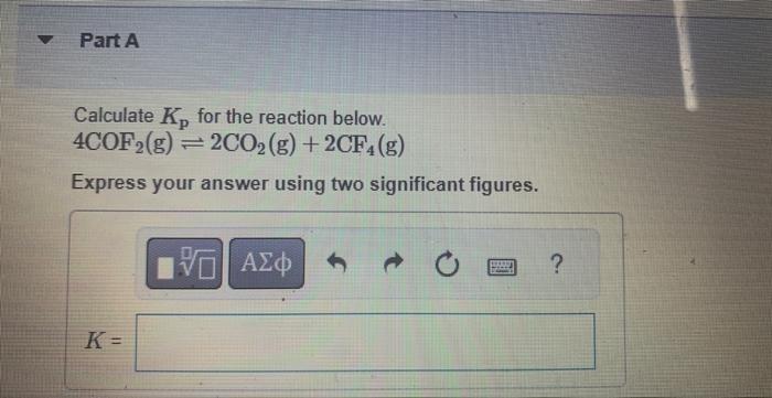 Solved The reaction below has an equilibrium constant | Chegg.com