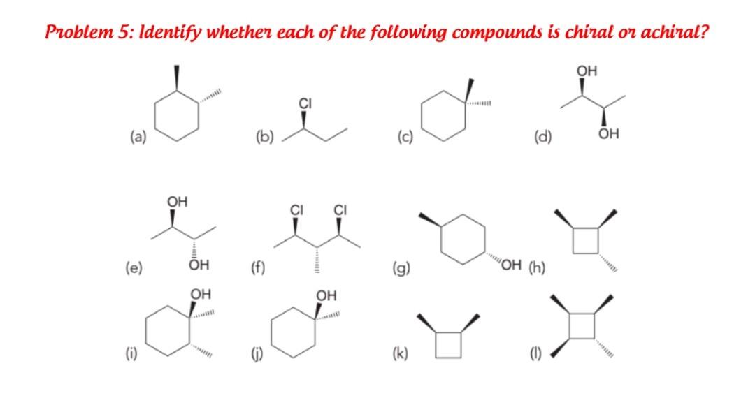 Solved Problem 5: Identify Whether Each Of The Following | Chegg.com