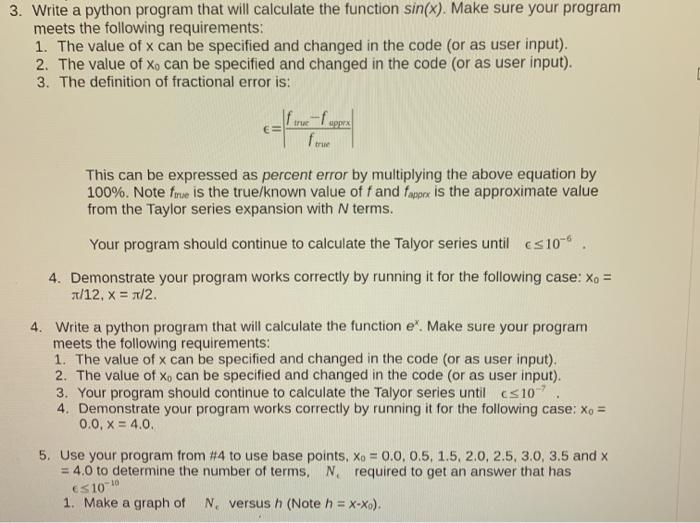 Solved 3. Write a python program that will calculate the | Chegg.com