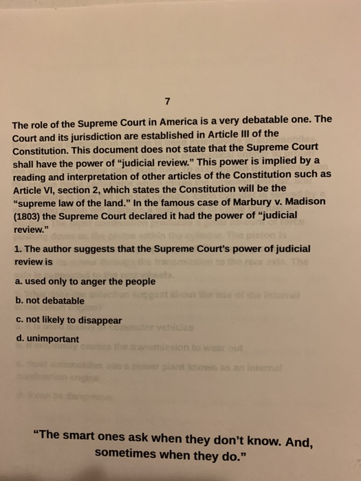 Roles of clearance the supreme court