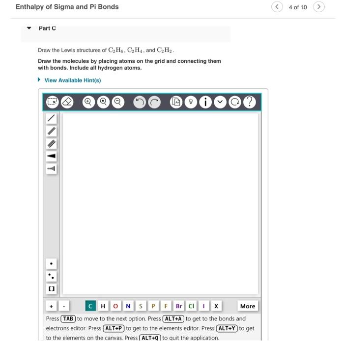 Solved Enthalpy of Sigma and Pi Bonds 4 of 10 Review I Chegg