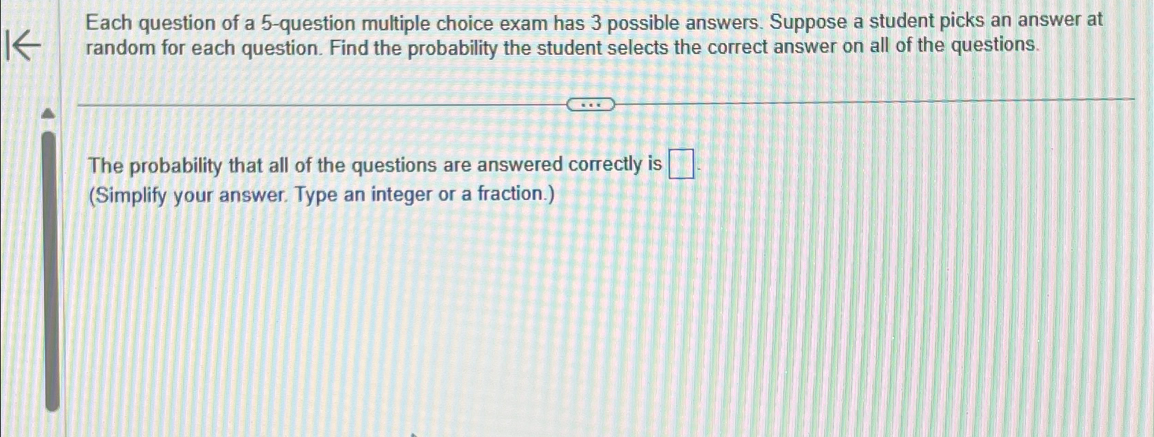 Solved Each question of a 5-question multiple choice exam | Chegg.com