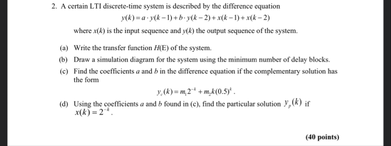 A certain LTI discrete-time system is described by | Chegg.com