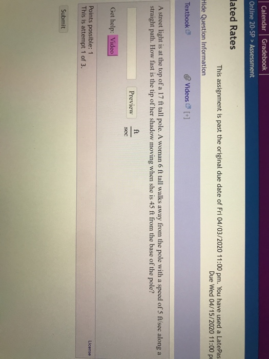 Solved This assignment is past the original due date of Fri | Chegg.com