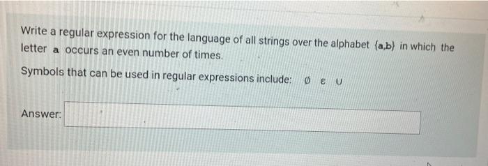 Solved Write A Regular Expression For The Language Of All | Chegg.com