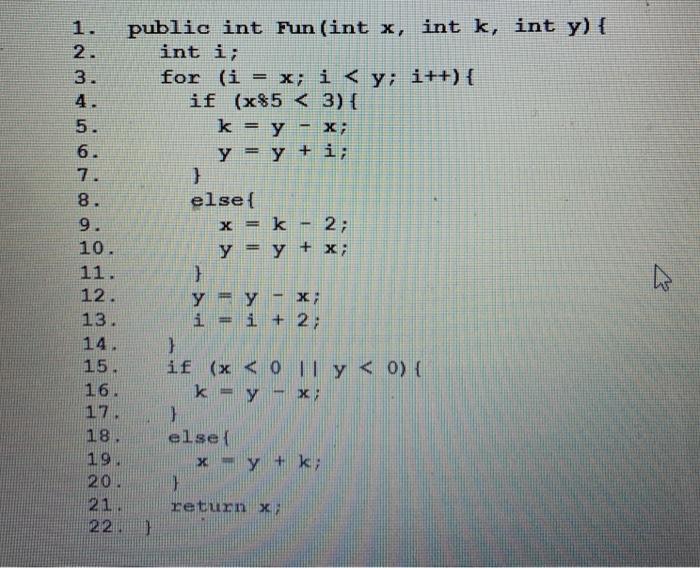 Solved 4 8 2 public int fun int x int k int y 2 chegg