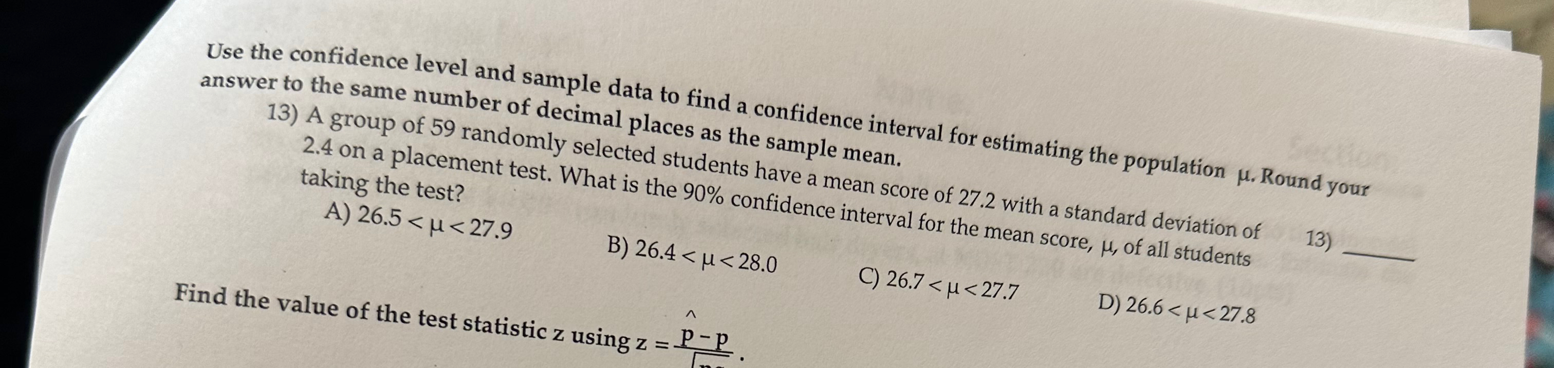 Solved Use the confidence level and sample data to find a | Chegg.com