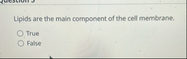 Solved Lipids are the main component of the cell | Chegg.com