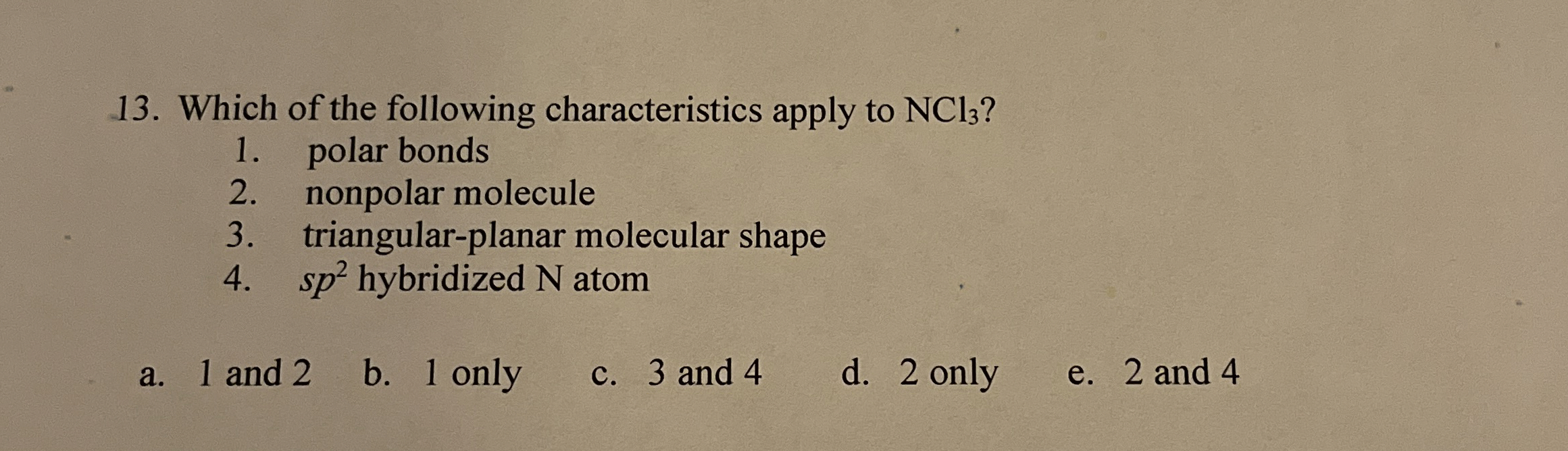 Solved Which of the following characteristics apply to | Chegg.com