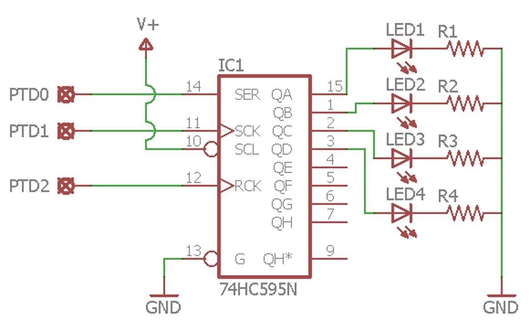 Solved please write a C++ program for this. using 74HC595 | Chegg.com