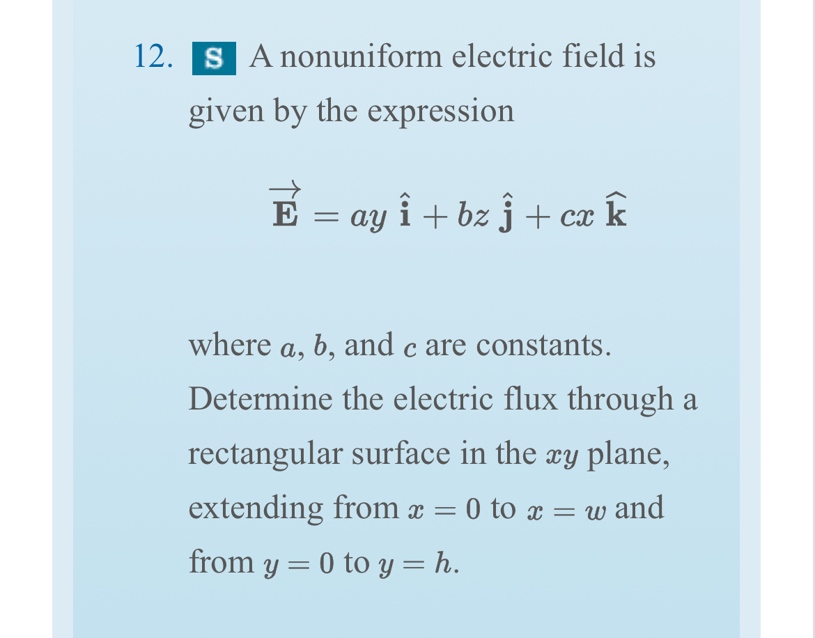 Solved A Nonuniform Electric Field Is Given By The 2523