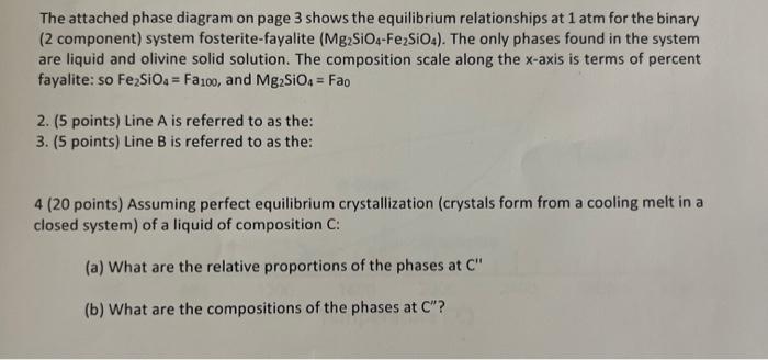 Solved The attached phase diagram on page 3 shows the | Chegg.com