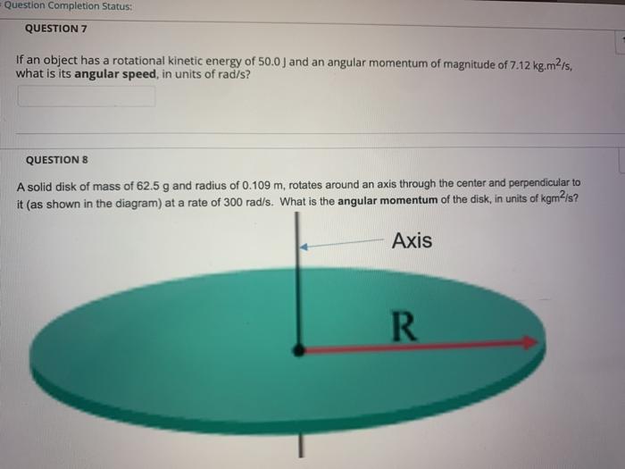 Solved An object of rotating around an axis at a distance of | Chegg.com