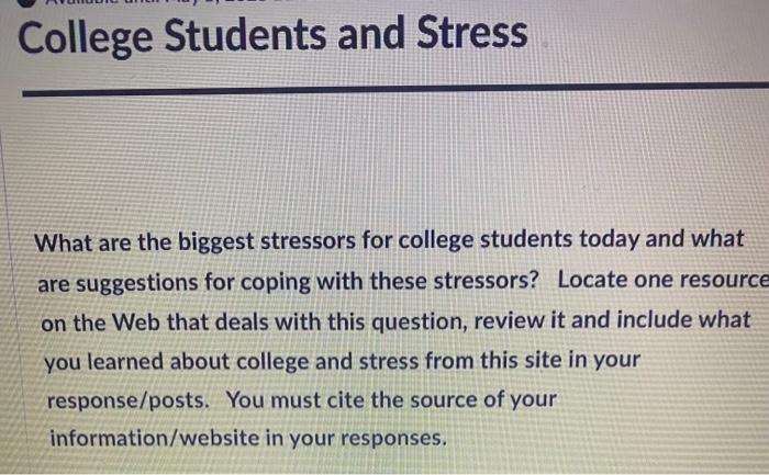 What Are The Biggest Stressors For College Students Today