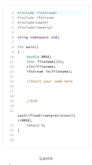 Solved Task - 2 - D: Root Mean Square Error Calculation | Chegg.com