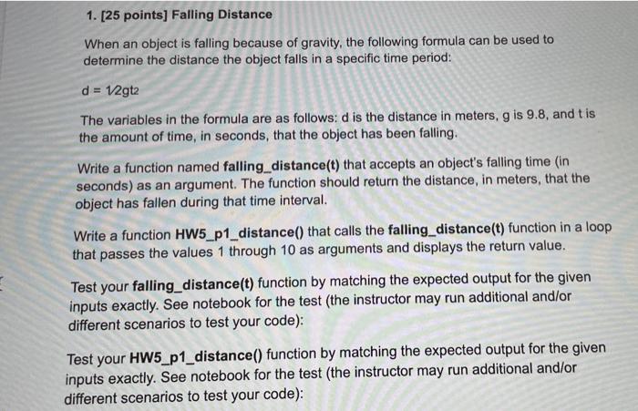 Solved When an object is falling because of gravity, the | Chegg.com