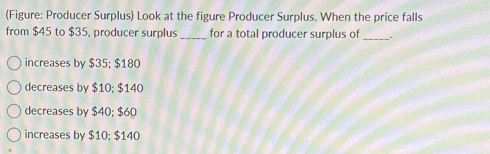 Solved (Figure Producer Surplus) ﻿Look at the figure
