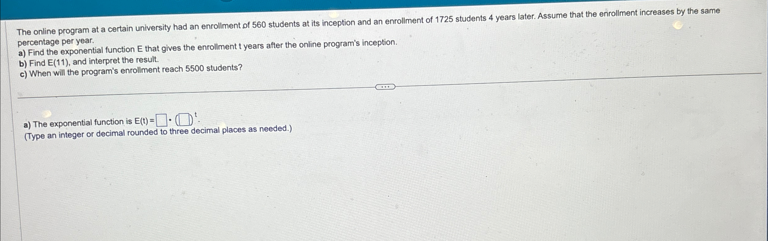Solved The online program at a certain university had an | Chegg.com