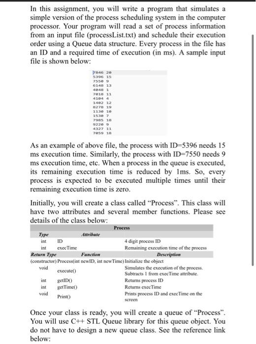 Solved In this assignment, you will write a program that | Chegg.com