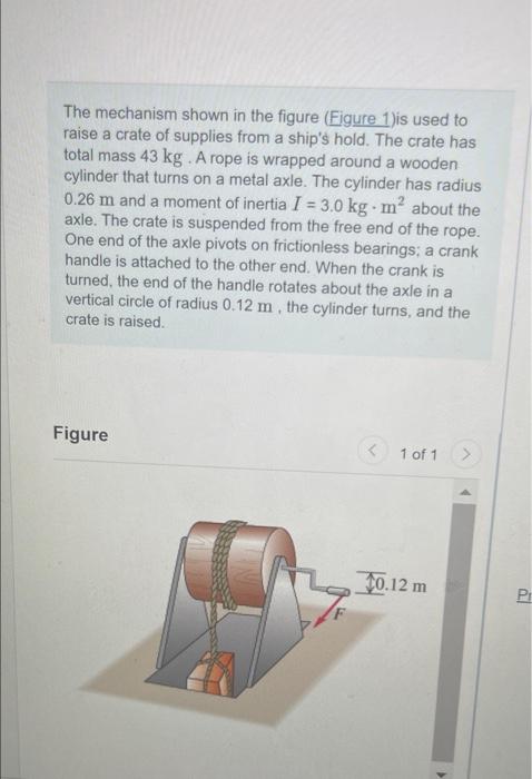 Solved Part A The mechanism shown in the figure used to | Chegg.com