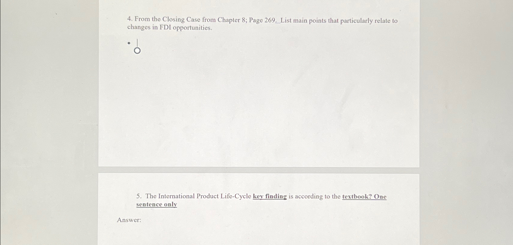 Solved From the Closing Case from Chapter 8; Page 269. ﻿List | Chegg.com